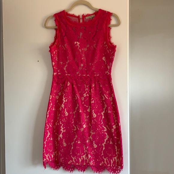 Pink lace dress, sheer detailing! - Picture 2 of 5